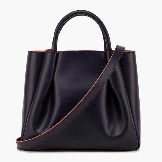 Alexandre Birman Amalfi Midi Leather Tote Bag - Navy