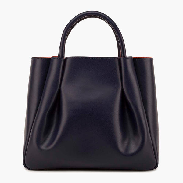 alexandre birman Amalfi Midi Leather Tote Bag - Navy