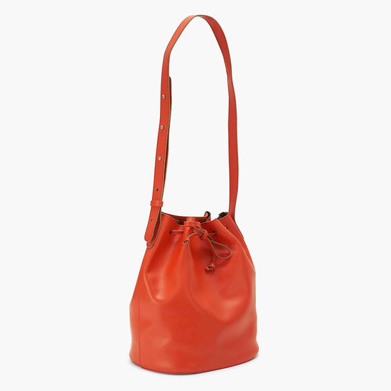 Alexandre Birman Bella Leather Bucket Bag - Orange