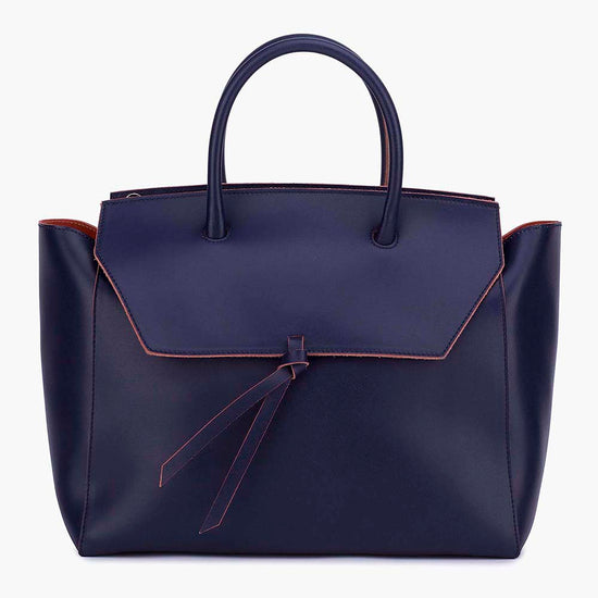 Alexandre Birman Loren Large Leather Tote Bag - Navy