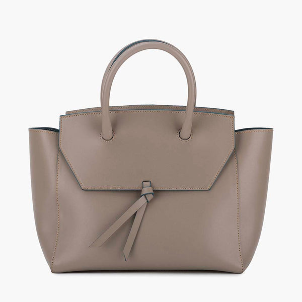 alexandre birman Loren Midi Leather Tote Bag - Fango