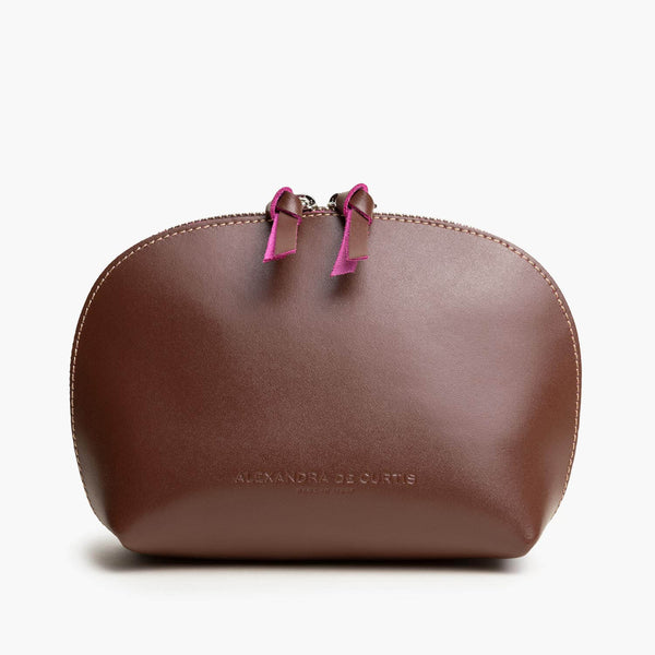 alexandre birman Store All Leather Pouch - Chocolate