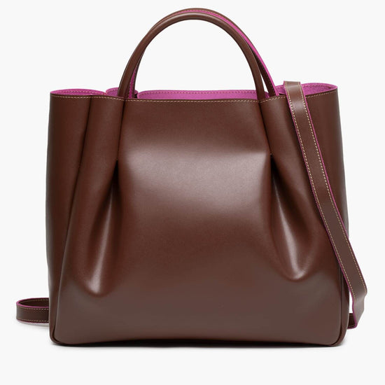 Alexandre Birman Amalfi Large Leather Tote Bag - Chocolate