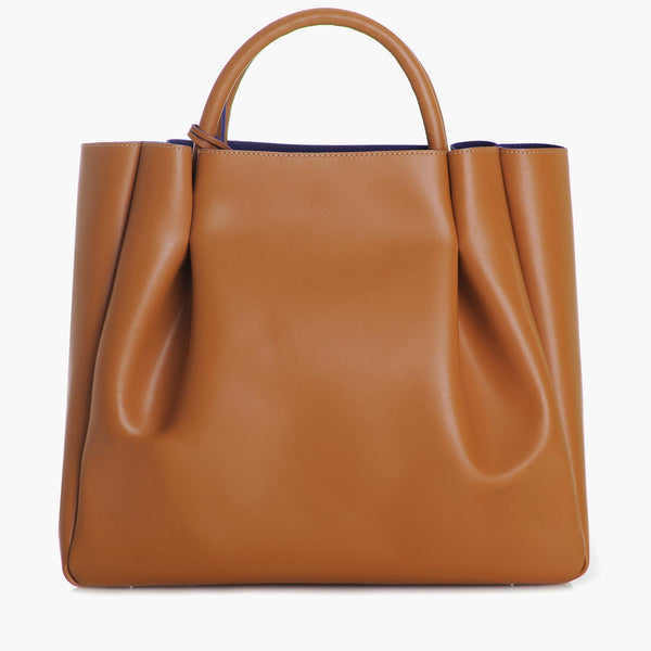 alexandre birman Amalfi Large Leather Tote Bag - Cognac