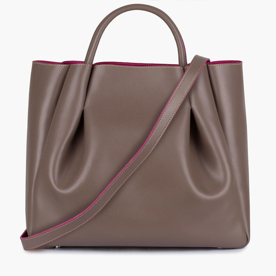 Alexandre Birman Amalfi Large Leather Tote Bag - Taupe