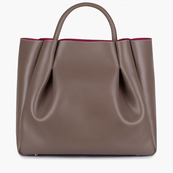 alexandre birman Amalfi Large Leather Tote Bag - Taupe
