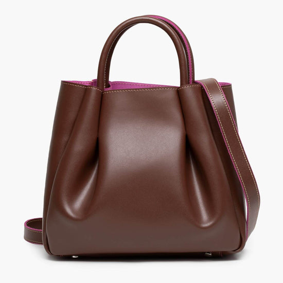 Alexandre Birman Amalfi Midi Leather Tote Bag - Chocolate