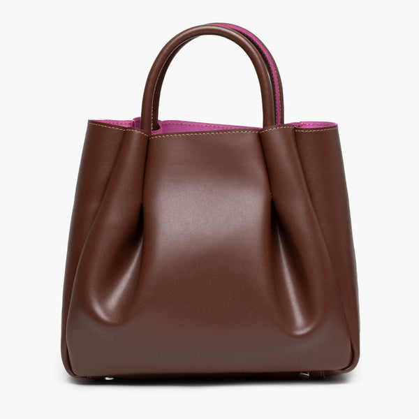alexandre birman Amalfi Midi Leather Tote Bag - Chocolate