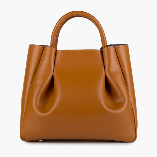 alexandre birman Amalfi Midi Leather Tote Bag - Cognac