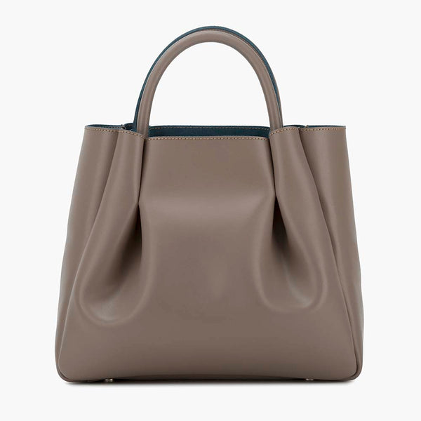alexandre birman Amalfi Midi Leather Tote Bag - Fango
