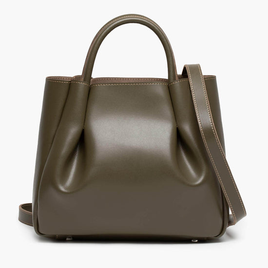 Alexandre Birman Amalfi Midi Leather Tote Bag - Olive