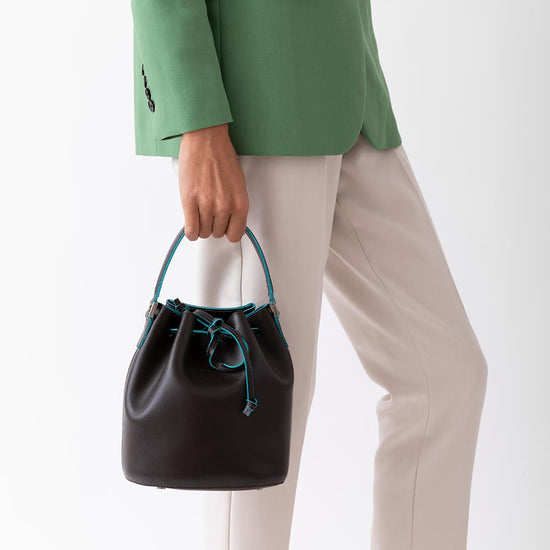 Alexandre Birman Bella Mini Leather Bucket Bag - Brown