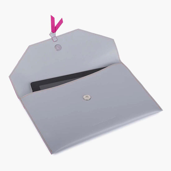 Alexandre Birman Leather Tablet / IPad Envelope Case Cover - Grey