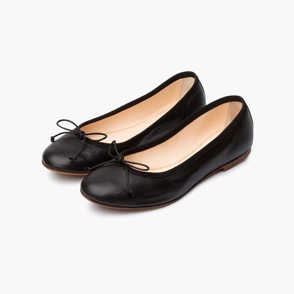alexandre birman Livia Leather Ballet Flat Shoes - Black