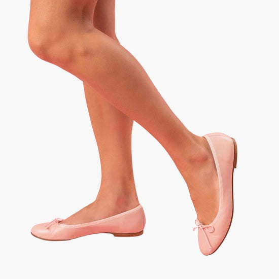 Alexandre Birman Livia Leather Ballet Flat Shoes - Blush Pink