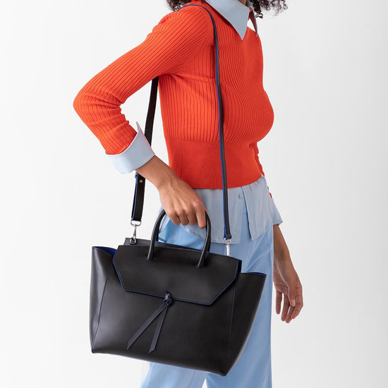 Alexandre Birman Loren Large Leather Tote Bag - Black