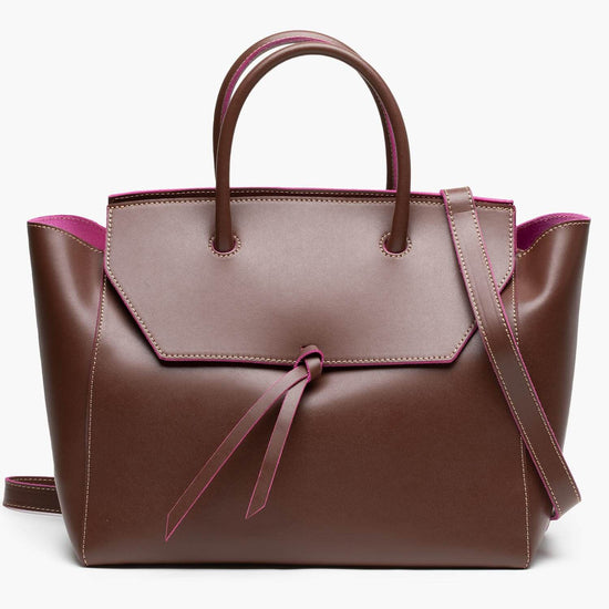 Alexandre Birman Loren Large Leather Tote Bag - Chocolate