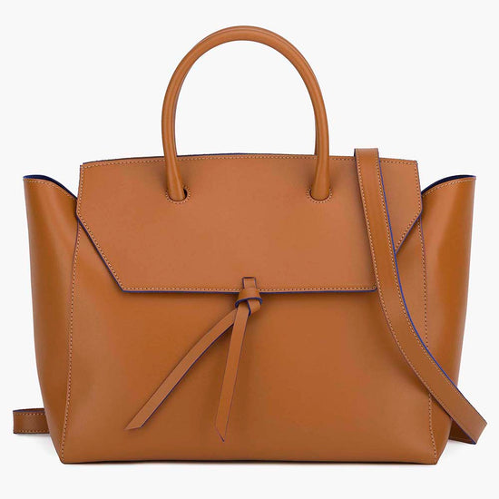 Alexandre Birman Loren Large Leather Tote Bag - Cognac