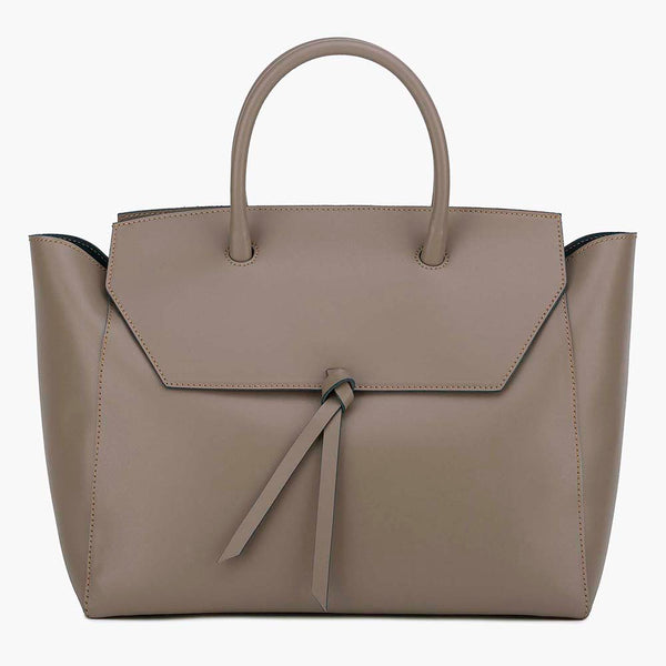 alexandre birman Loren Large Leather Tote Bag - Fango