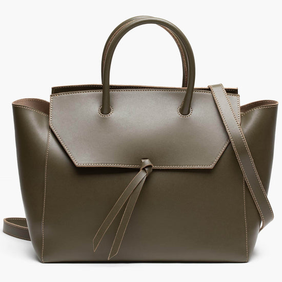 Alexandre Birman Loren Large Leather Tote Bag - Olive