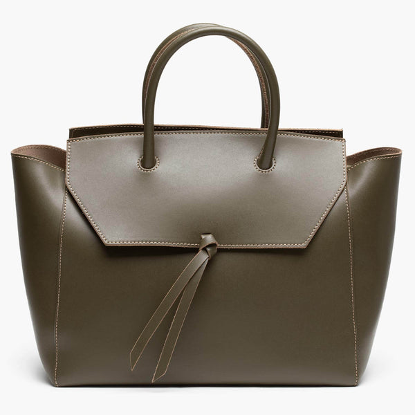 alexandre birman Loren Large Leather Tote Bag - Olive alexandre birman Loren Large Leather Tote Bag - Olive