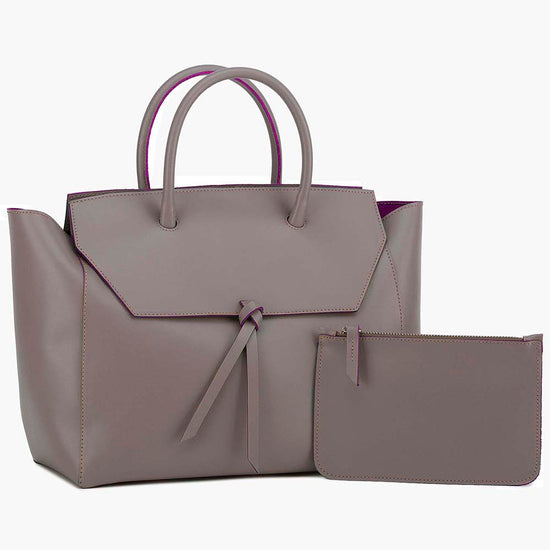 Alexandre Birman Loren Large Leather Tote Bag - Taupe