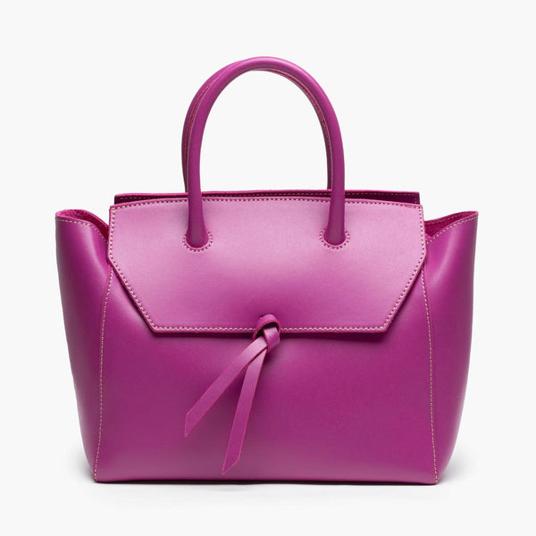 alexandre birman Loren Midi Leather Tote Bag - Magenta