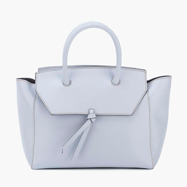 alexandre birman Loren Midi Leather Tote Bag - Sky Blue