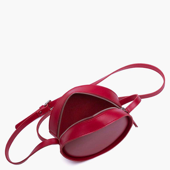 Alexandre Birman Luna Leather Circle Crossbody Bag - Red