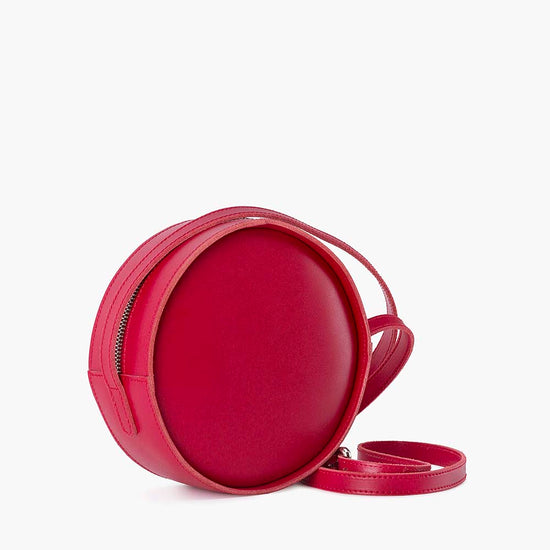 Alexandre Birman Luna Leather Circle Crossbody Bag - Red