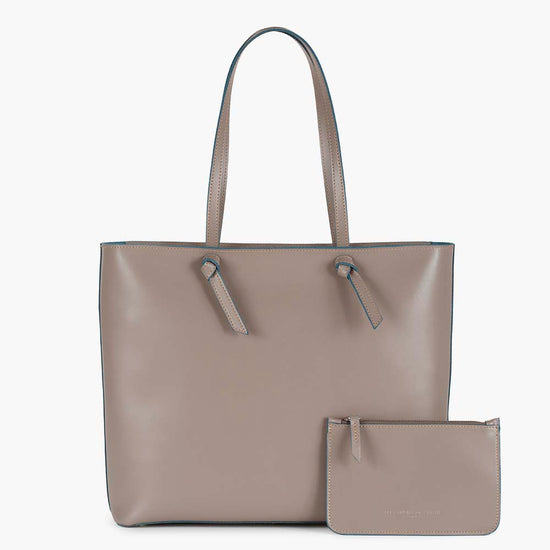 Alexandre Birman Milano Large Leather Shoulder Tote Bag - Fango