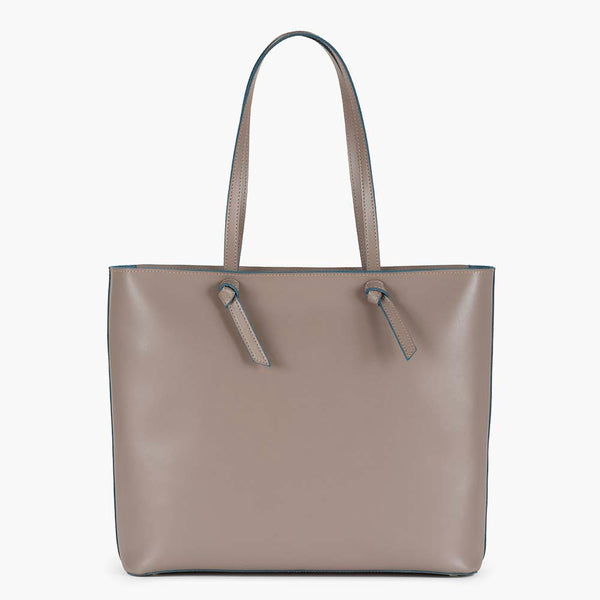 alexandre birman Milano Large Leather Shoulder Tote Bag - Fango