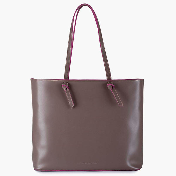 alexandre birman Milano Large Leather Shoulder Tote Bag - Taupe