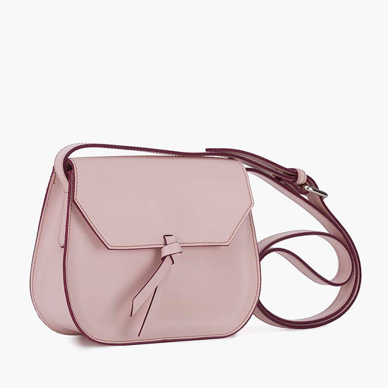 Alexandre Birman Mini Saddle Leather Crossbody Bag - Blush Pink