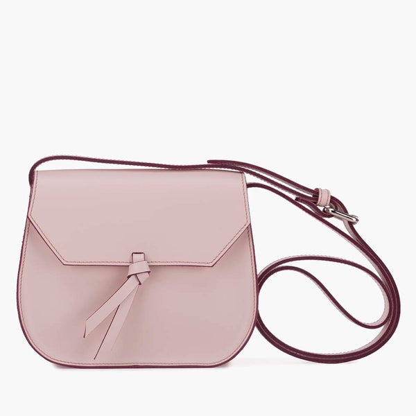 alexandre birman Mini Saddle Leather Crossbody Bag - Blush Pink
