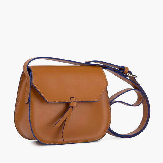 Alexandre Birman Mini Saddle Leather Crossbody Bag - Cognac