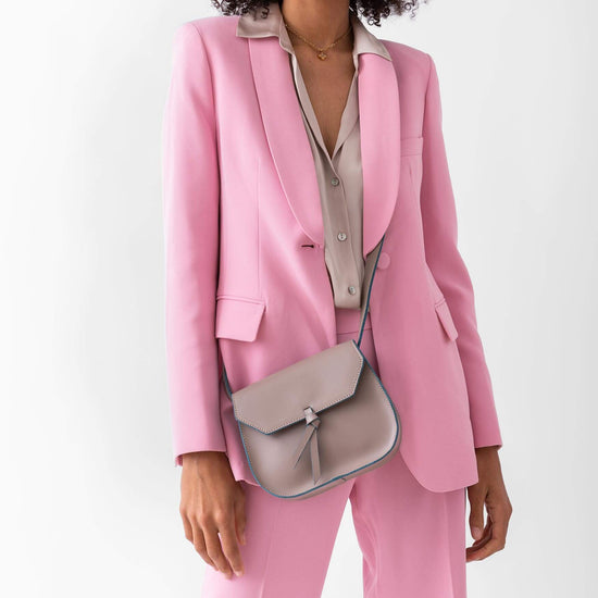 Alexandre Birman Mini Saddle Leather Crossbody Bag - Fango