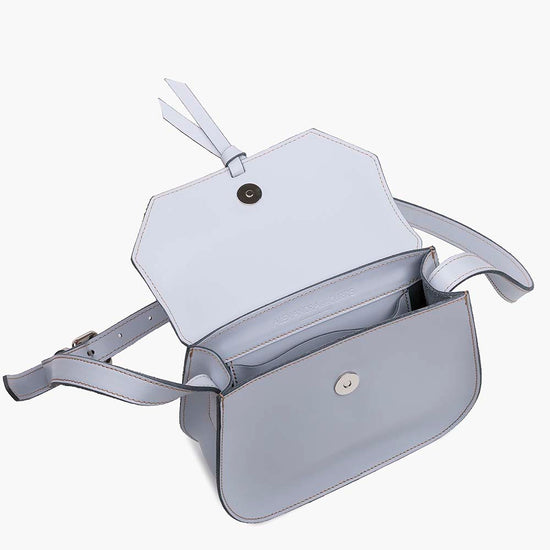 Alexandre Birman Mini Saddle Leather Crossbody Bag - Sky Blue