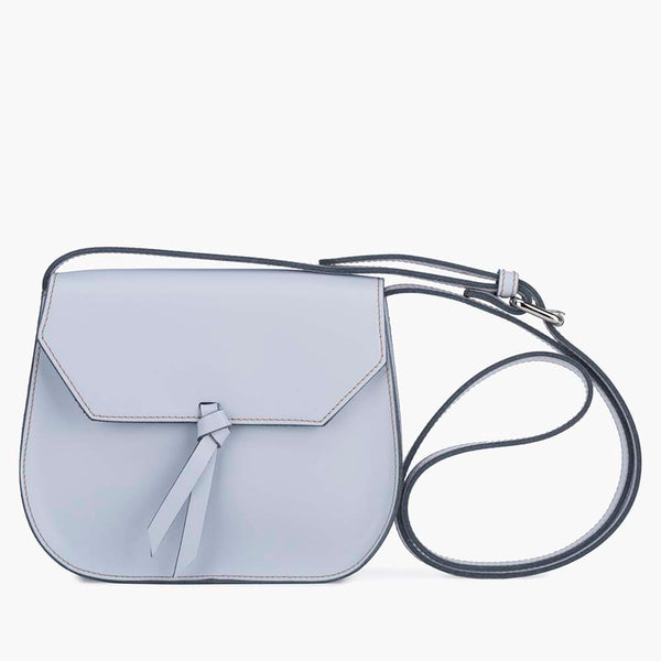 alexandre birman Mini Saddle Leather Crossbody Bag - Sky Blue