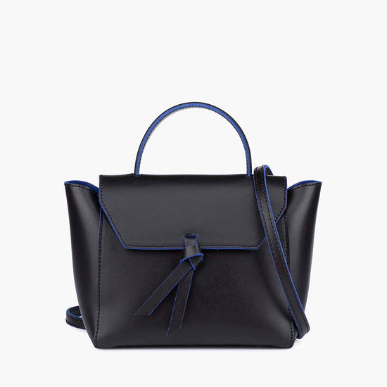 Alexandre Birman Siena Mini Leather Satchel Crossbody Bag - Black