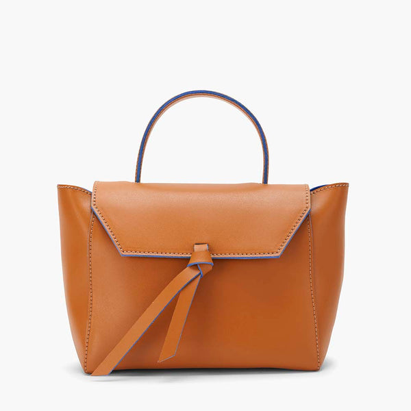 alexandre birman Siena Mini Leather Satchel Crossbody Bag - Cognac alexandre birman Siena Mini Leather Satchel Crossbody Bag - Cognac