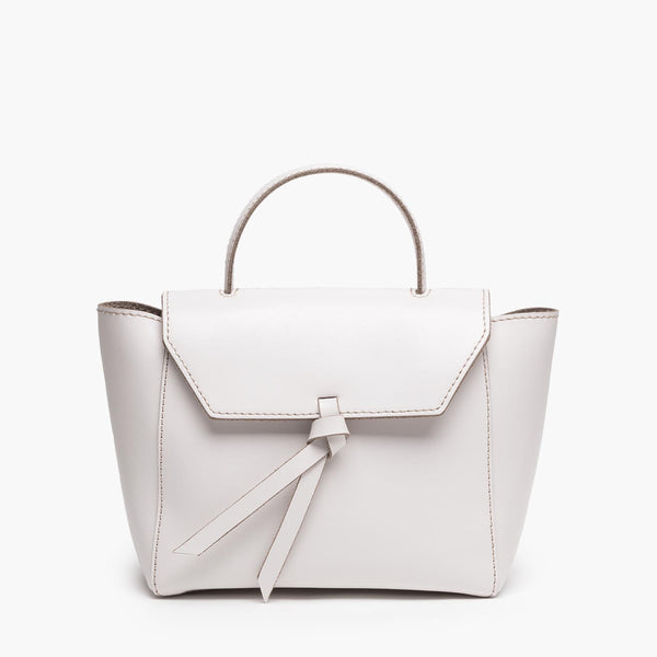 alexandre birman Siena Mini Leather Satchel Crossbody Bag - Cream