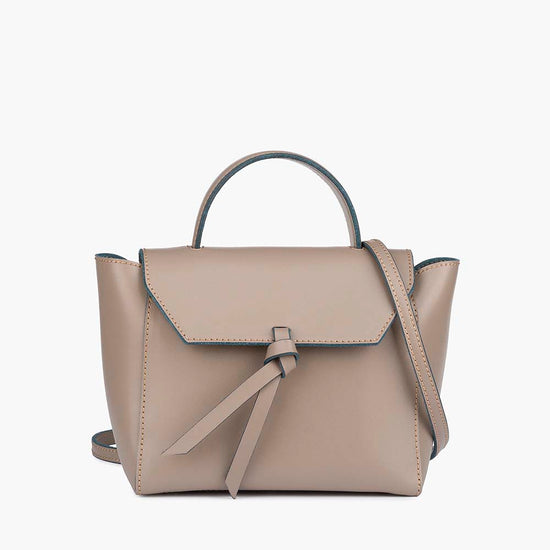 Alexandre Birman Siena Mini Leather Satchel Crossbody Bag - Fango