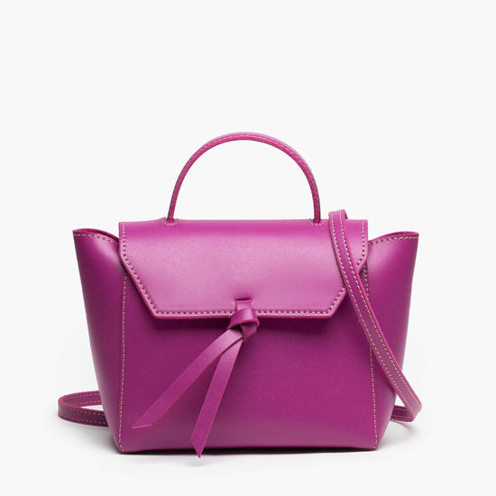 Alexandre Birman Siena Mini Leather Satchel Crossbody Bag - Magenta
