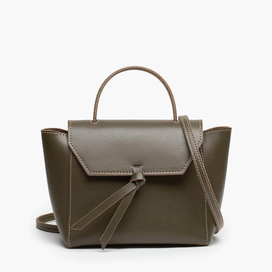 Alexandre Birman Siena Mini Leather Satchel Crossbody Bag - Olive