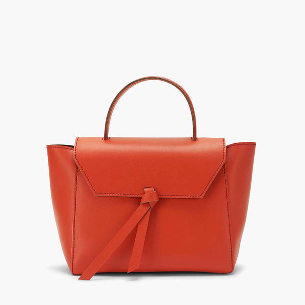 alexandre birman Siena Mini Leather Satchel Crossbody Bag - Orange