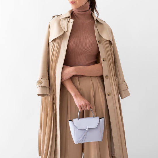 Alexandre Birman Siena Mini Leather Satchel Crossbody Bag - Sky Blue