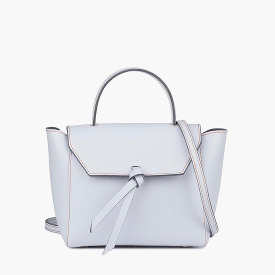 Alexandre Birman Siena Mini Leather Satchel Crossbody Bag - Sky Blue