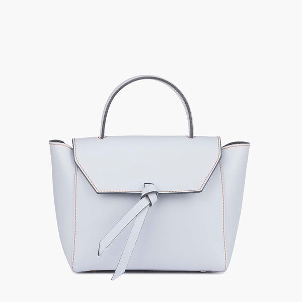 alexandre birman Siena Mini Leather Satchel Crossbody Bag - Sky Blue