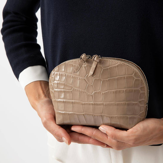 Alexandre Birman Store All Leather Pouch - Fango Croc Print